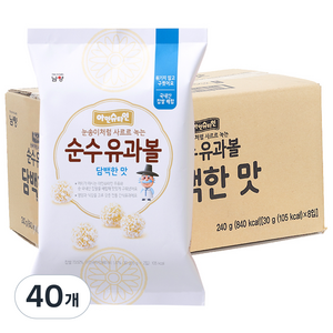 아인슈타인 순수유과볼 과자, 담백한맛, 40개, 30g