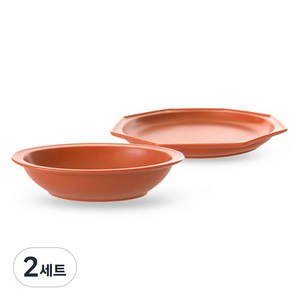 프렐류드 심플레 식기세트 2p, 캐롯, 메인접시 + 타원볼 대, 2세트