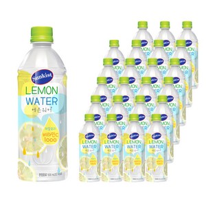 해태htb 썬키스트 레몬워터 저칼로리, 500ml, 24개