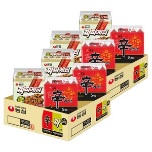 농심 신라면 10개 120g + 짜파게티 10개 140g 세트, 2세트, 20개입