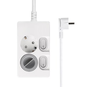 스윗홈 국내생산 개별 절전 컬러 슬림 납작멀티탭 콘센트 2구 HOME-MO16S2 + 안전커버, 7m, 화이트, 1세트