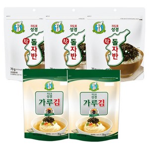 지도표성경 참돌자반 70g x 3p + 재래식 가루김 70g x 2p, 1세트