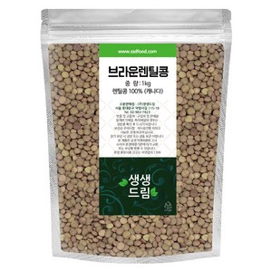 생생드림 브라운 렌틸콩, 1kg, 1개