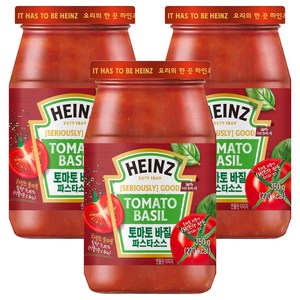 하인즈 토마토 바질 파스타 소스, 350g, 3개