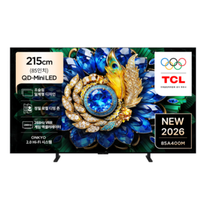 TCL 4K QD Mini LED 초슬림 프리미엄 TV, 85A400M, 방문설치, 무타공 벽걸이형(추가비용발생), 215cm(85인치)