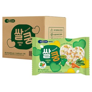 베베쿡 쌀쿵, 혼합맛(시금치/당근), 15g, 10개