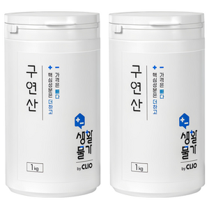 크리오 생활물가 구연산 다목적 세정, 1kg, 2개