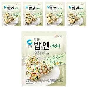 청정원 맛있는밥&엔 야채, 24g, 5개