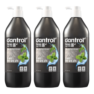 댄트롤 딥 클린 박하 솔트 샴푸, 820ml, 3개