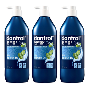 댄트롤 쿨링 멘톨 탄산수 샴푸, 820ml, 3개