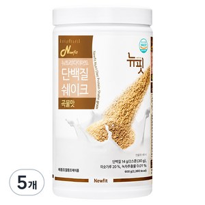 뉴핏 뉴트리 다이어트 단백질 쉐이크 곡물맛, 600g, 5개