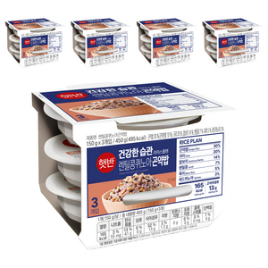 햇반 렌틸콩퀴노아곤약밥, 150g, 15개