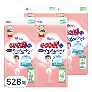 군 플러스 소프트터치 밴드형 기저귀, 대형(L), 528매