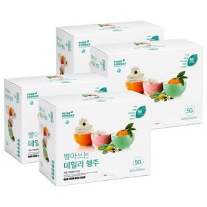 퓨어썬데이 빨아쓰는 데일리 행주, 50개입, 4개