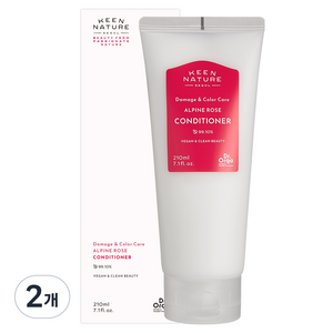 [비건라이프] 닥터올가 데미지 & 컬러 케어 알파인 로즈 헤어 컨디셔너, 210ml, 2개