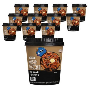 멜로우빈 멜로우 짜장 떡볶이, 115g, 12개