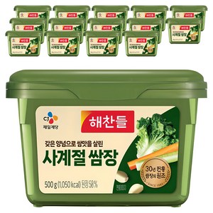 해찬들 사계절 쌈장, 500g, 15개