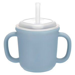 에디슨 스스로 실리콘 양손 빨대컵, 200ml, 1개, 블루