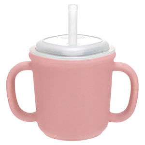 에디슨 스스로 실리콘 양손 빨대컵, 200ml, 1개, 핑크
