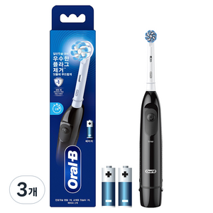 오랄비 DB5 배터리 전동칫솔, 3750, 블랙, 3개