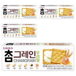 크라운 참그레인 우리밀 과자, 48g, 4개