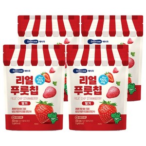 베베쿡 리얼푸룻칩 딸기, 12g, 4개