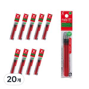 파이롯트 프릭션 다색 슬림펜 전용 리필심 0.5mm 3p LFBTRF30EF, 레드, 60개