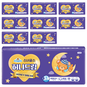 스너글스 허니드림 팬티형 기저귀 남녀공용, 점보형(2XL), 288매