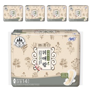 쏘피 귀애랑 생리대 날개형, 대형, 14개입, 5개