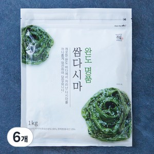 완도 명품 쌈다시마, 1kg, 6개