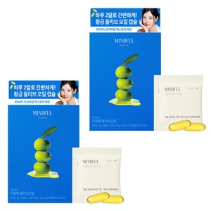 푸드올로지 마인드풀 지중해 올리브오일 캡슐, 30회분, 2개