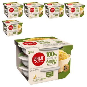 햇반 현미밥, 130g, 18개