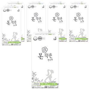 유기농본 착한 생리대 날개형, 대형, 28개입, 6개