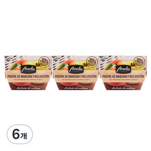 아넬라 적응 과일 퓨레 디저트 2p, 혼합맛(사과/복숭아), 200g, 6개