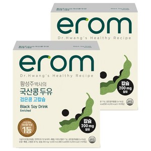이롬 황성주 국산콩 검은콩 고칼슘 두유, 190ml, 32개
