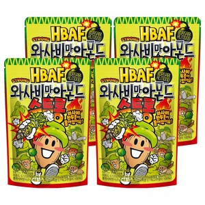 바프 와사비맛 아몬드 스트롱, 4개, 120g