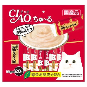 챠오츄르 고양이 짜먹는 간식, 혼합맛(참치/해산물), 14g, 20개