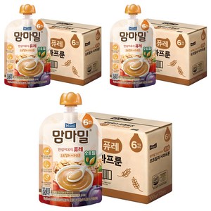 맘마밀 안심이유식 퓨레, 100g, 30개, 혼합맛(사과/프룬/오트밀)
