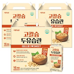 서울에프엔비 고칼슘 두유습관 러브스윗, 190ml, 48개