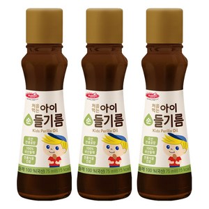 베베스트 처음먹는 순 아이 들기름, 75ml, 3개
