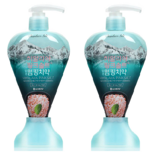 히말라야핑크솔트 죽염 펌핑치약 아이스카밍민트, 285g, 2개