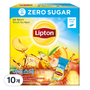 립톤 제로슈가 믹스 복숭아 아이스티분말, 5g, 30개입, 10개