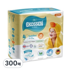 EKOSSEN 테이프형 기저귀, 300매, 4단계