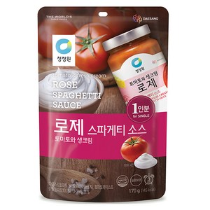 청정원 로제 스파게티소스 싱글파우치, 170g, 1개