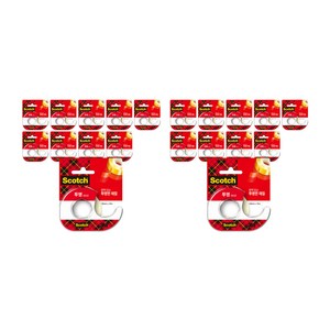 쓰리엠 스카치 테이프 디스펜서 18mm x 15m 581D, 투명, 20개