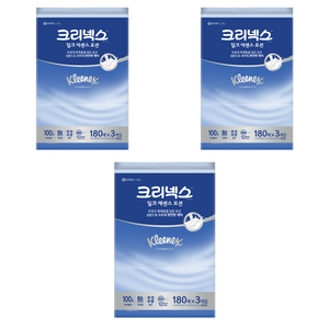 크리넥스 밀크 에센스 로션 미용티슈 2겹, 180개입, 9개