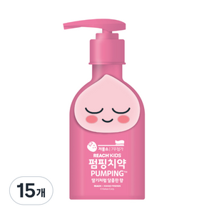 리치 카카오프렌즈 키즈 펌핑치약 핑크색, 160g, 15개