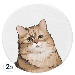 차가운 컵에 좋은 규조토 컵받침, 냥이9호, 2개