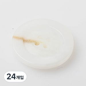 맨유 단추 30mm, 화이트, 24개입