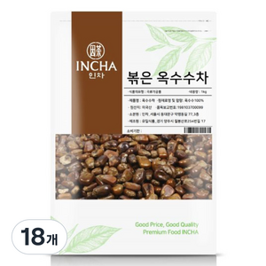인차 볶은 옥수수차, 1kg, 1개입, 18개
